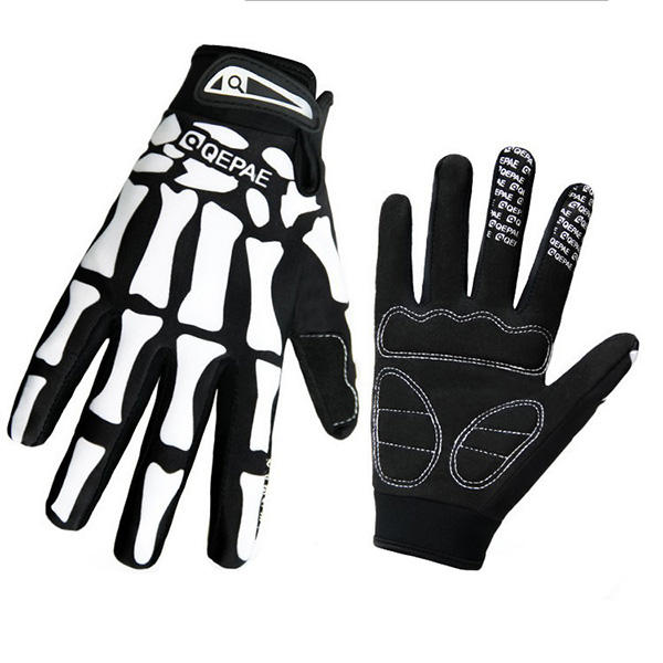 Hombre Ghost Claw Esqueleto humano Moto Full-finger Guantes Winter Warm Mittens