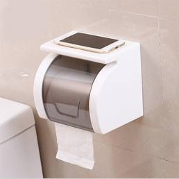 Soporte para estante de rollo de papel higiénico Cuarto de baño Tissue Caja Dispensador Impermeable Fácil instalación