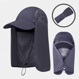 Cubierta protectora solar plegable Visera facial al aire libre pesca Sombrero Gorra de verano de secado rápido Transpira