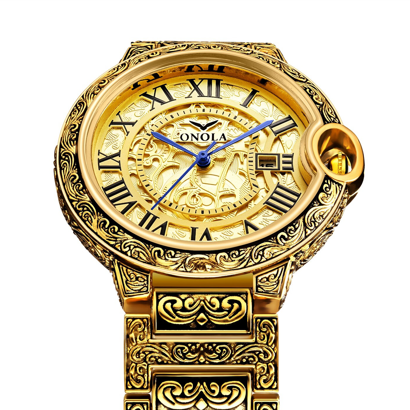 ONOLA ON3813 Moda Classic Reloj de hombre de negocios de estilo retro Fecha Pantalla Correa de acero Impermeable Reloj d