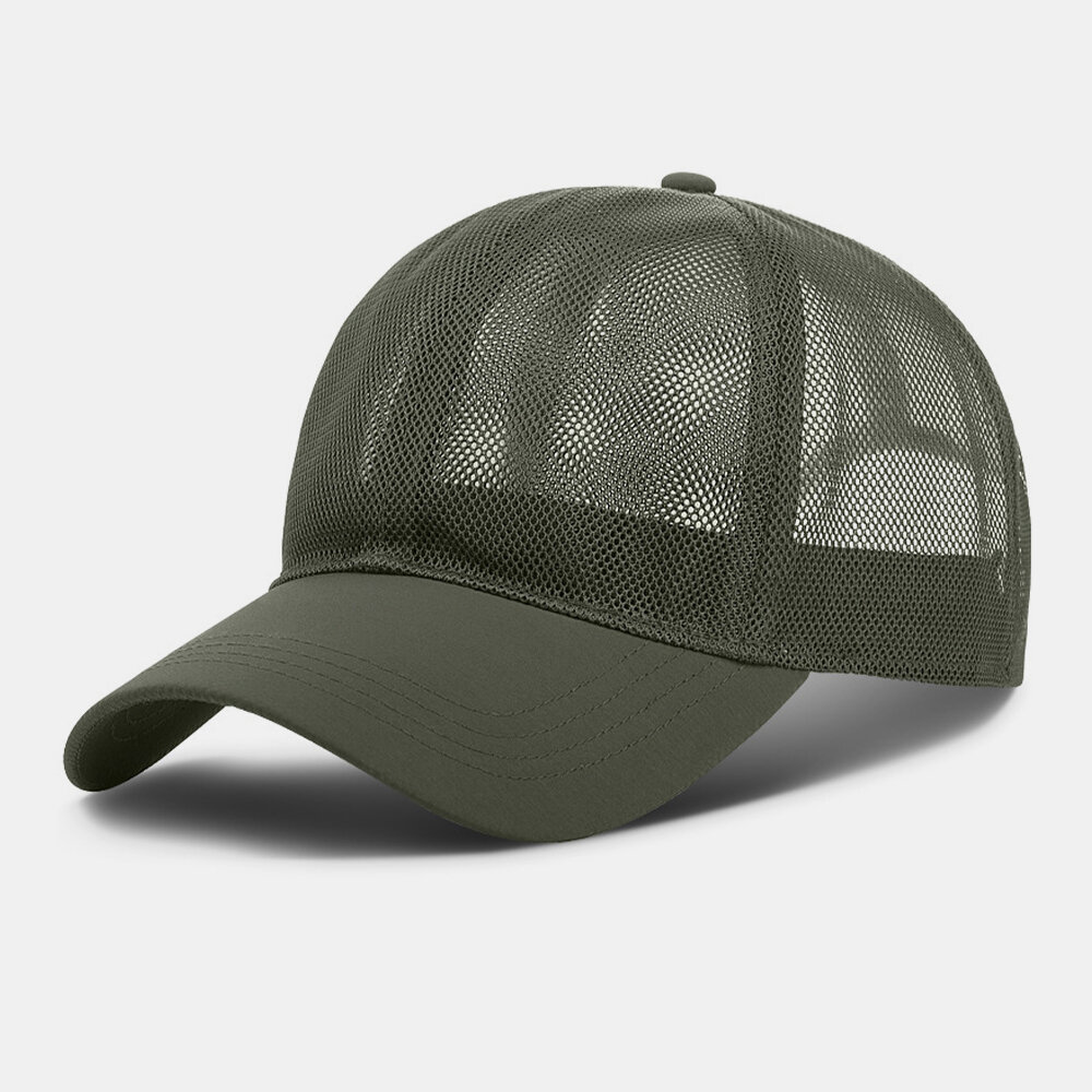 Unisex de malla completa transpirable al aire libre sombreros de béisbol con sombrilla informal