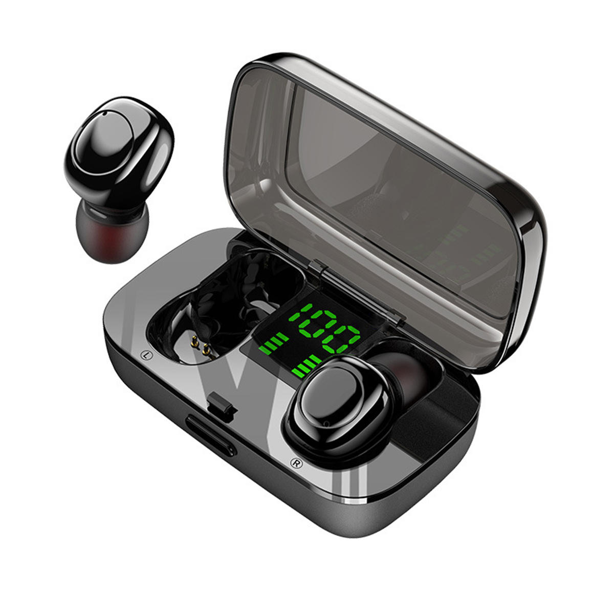TWS Mini Bluetooth portátil 5.0 Auricular Auriculares estéreo inteligentes táctiles con carga Caja