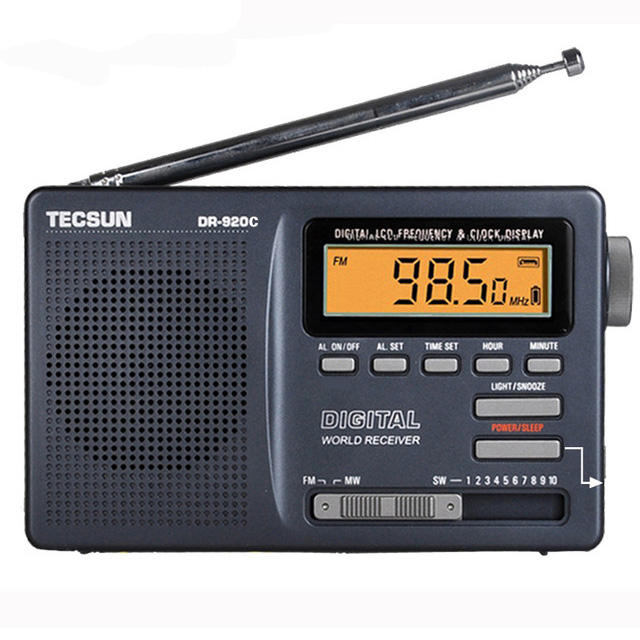 Tecsun DR-920C FM MW SW 12 Banda Digital Reloj Alarma Radio Receptor