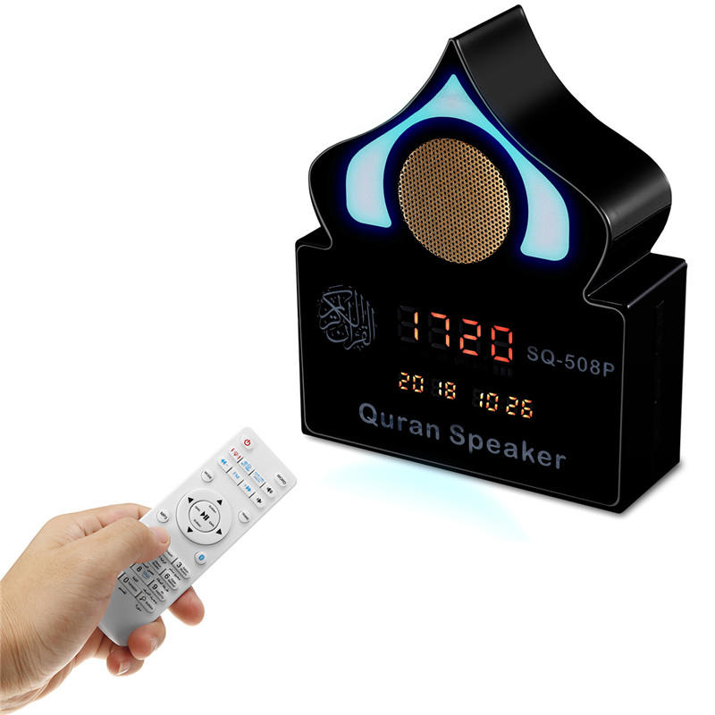 Inalámbrico Bluetooth Quran Speaker Alarm Reloj Color variable Altavoz de música ligera con micrófono