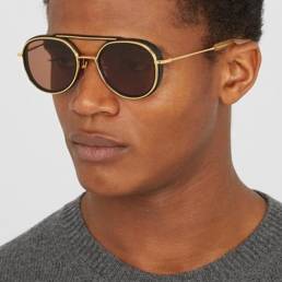 Hombres Oval Full Thick Frame UV Protection Fashion vendimia Gafas de sol
