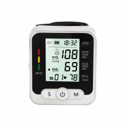 Presión arterial de muñeca electrónica automática Monitor Tipo de medidor Esfigmomanómetro Monitor Manguito de esfigmoma